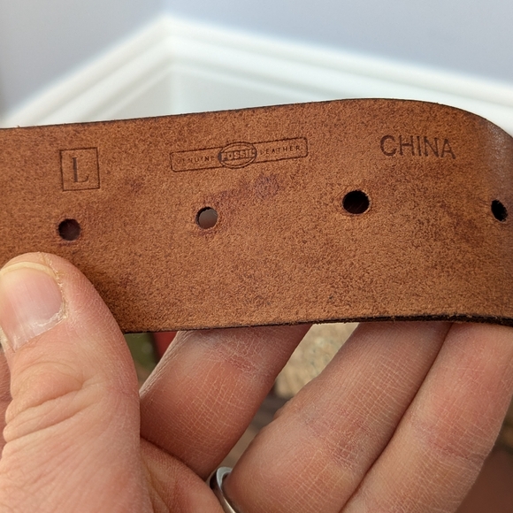 Fossil Women's Leather Boho Patch Belt Size Large - Picture 7 of 7